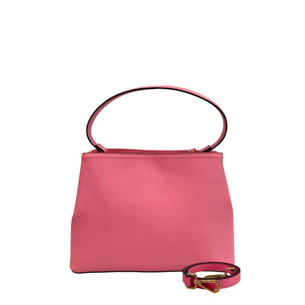 Twinset Pink PU handbag, top-handle bag, front view