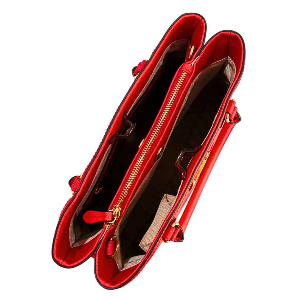 Twinset Red Handbag PU leather shoulder bag interior view