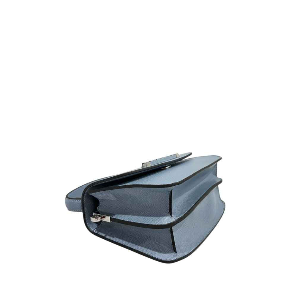 Twinset Mini Handbag azure pebbled leather shoulder bag side view