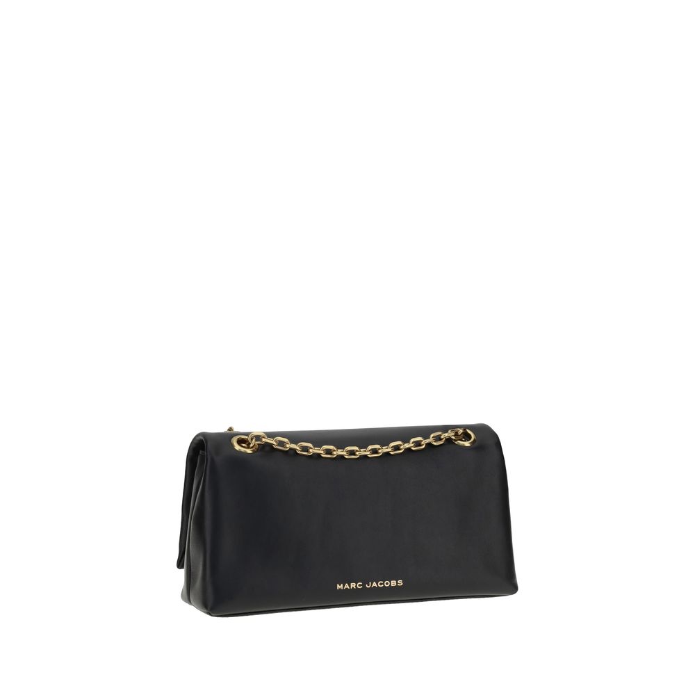Marc Jacobs The Dual Leather Shoulder Bag, black leather, front view