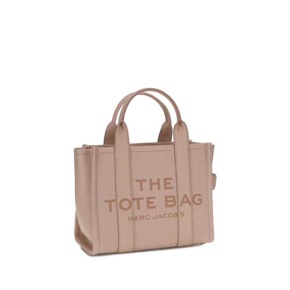 Marc Jacobs The Small Tote beige calf leather tote bag with double handles, front view