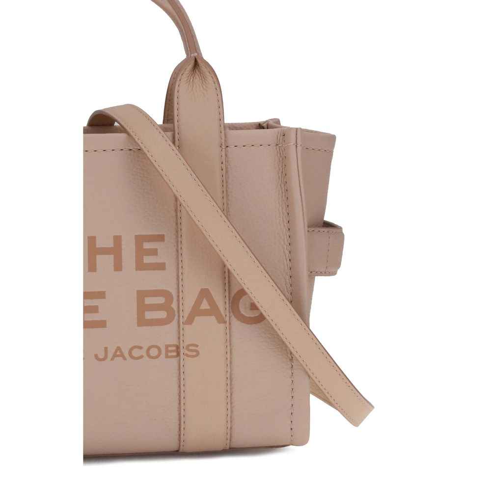 Marc Jacobs The Small Tote beige calf leather bag side view