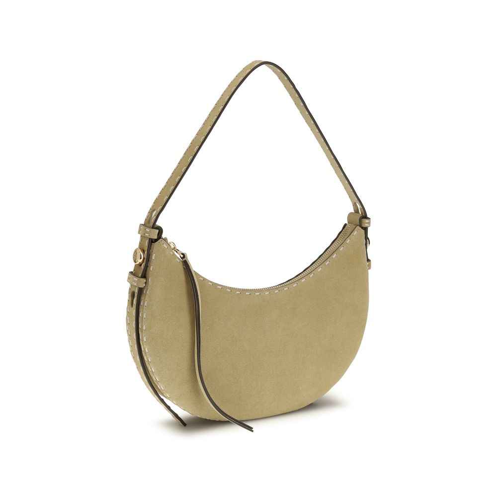 Tory Burch Beige Suede Shoulder Bag, front view