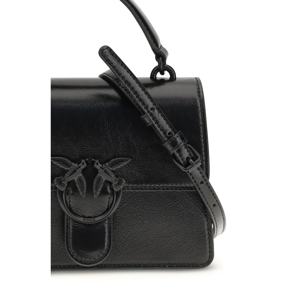 PINKO Black Love One Top Mini Handbag