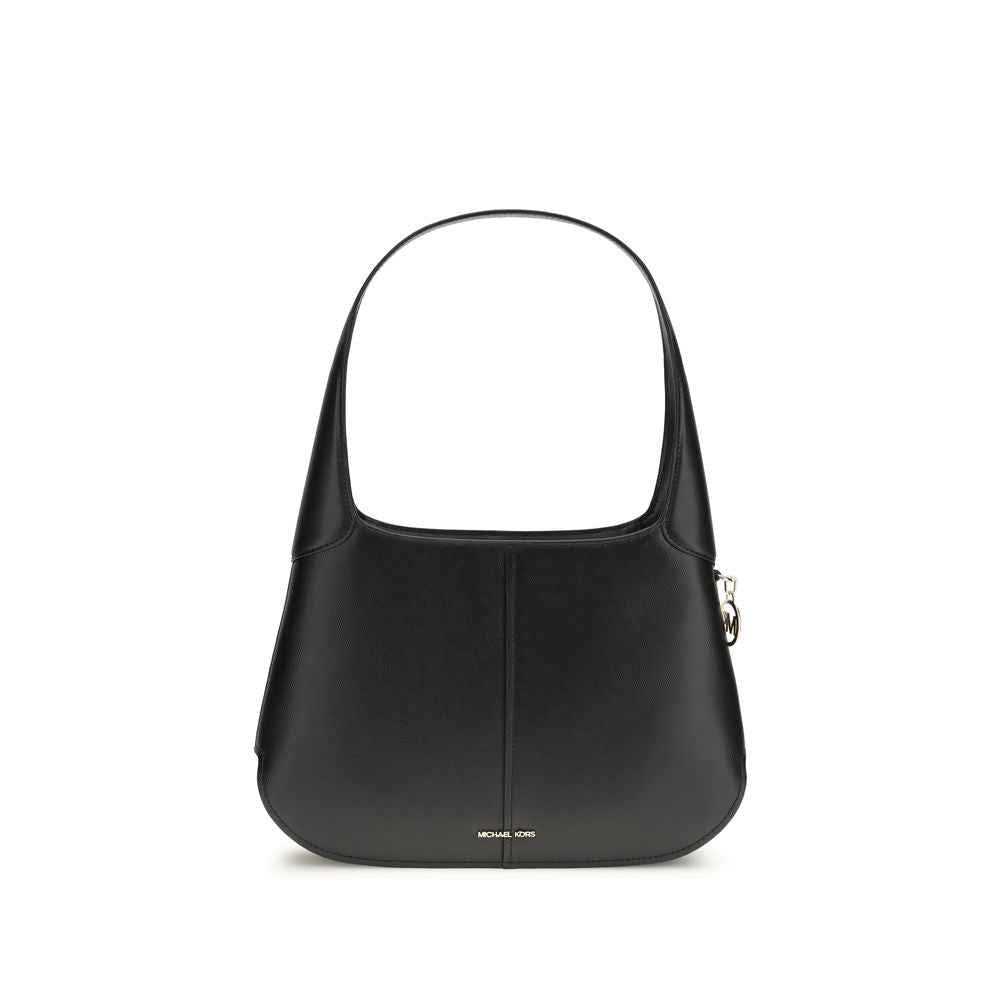 Michael Kors Large Alice shoulder bag, black leather, front view.