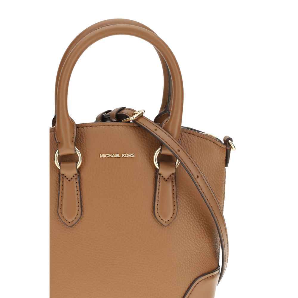 Michael Kors Murphy Handbag beige calf leather shoulder bag front view