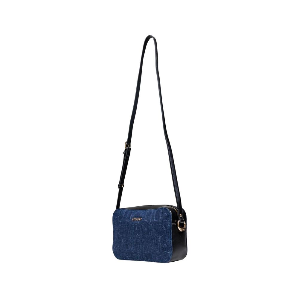 Liu Jo Blue Cotton Handbag crossbody bag, front view
