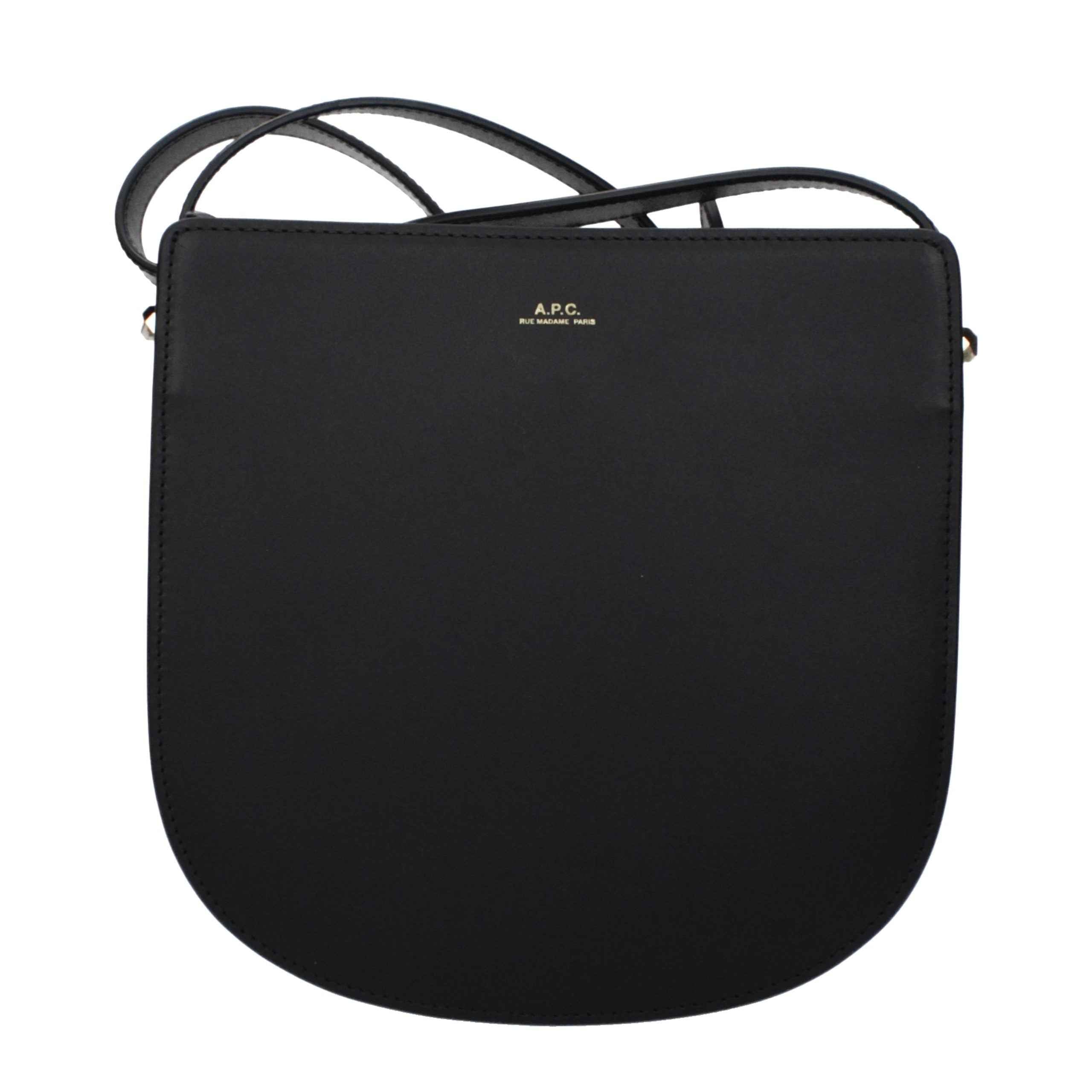 A.P.C. Black Leather Crossbody Bag