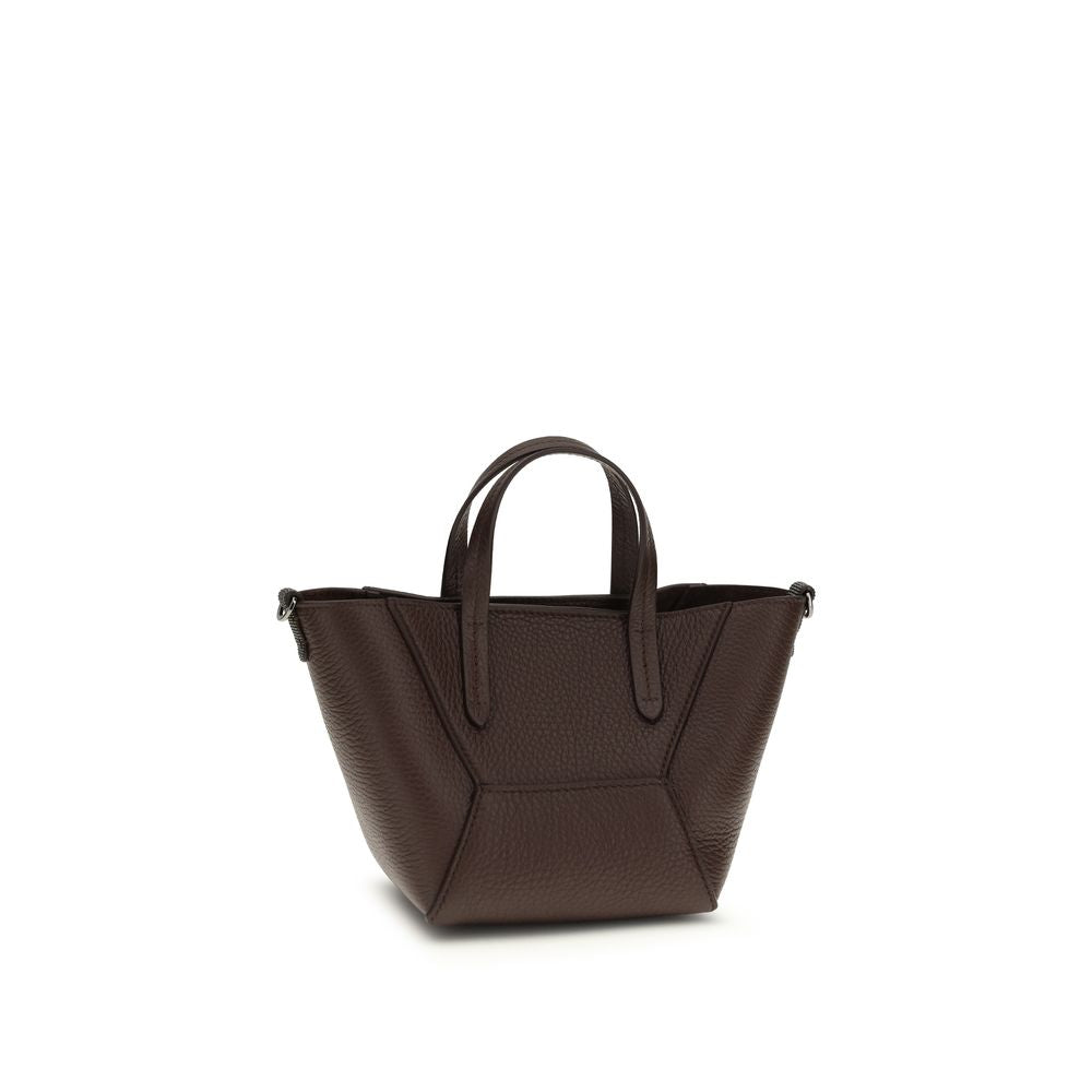 Brunello Cucinelli Brown Leather Tote Bag