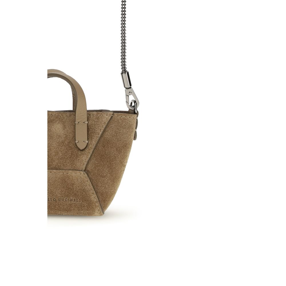 Brunello Cucinelli Micro Suede Shoulder Bag