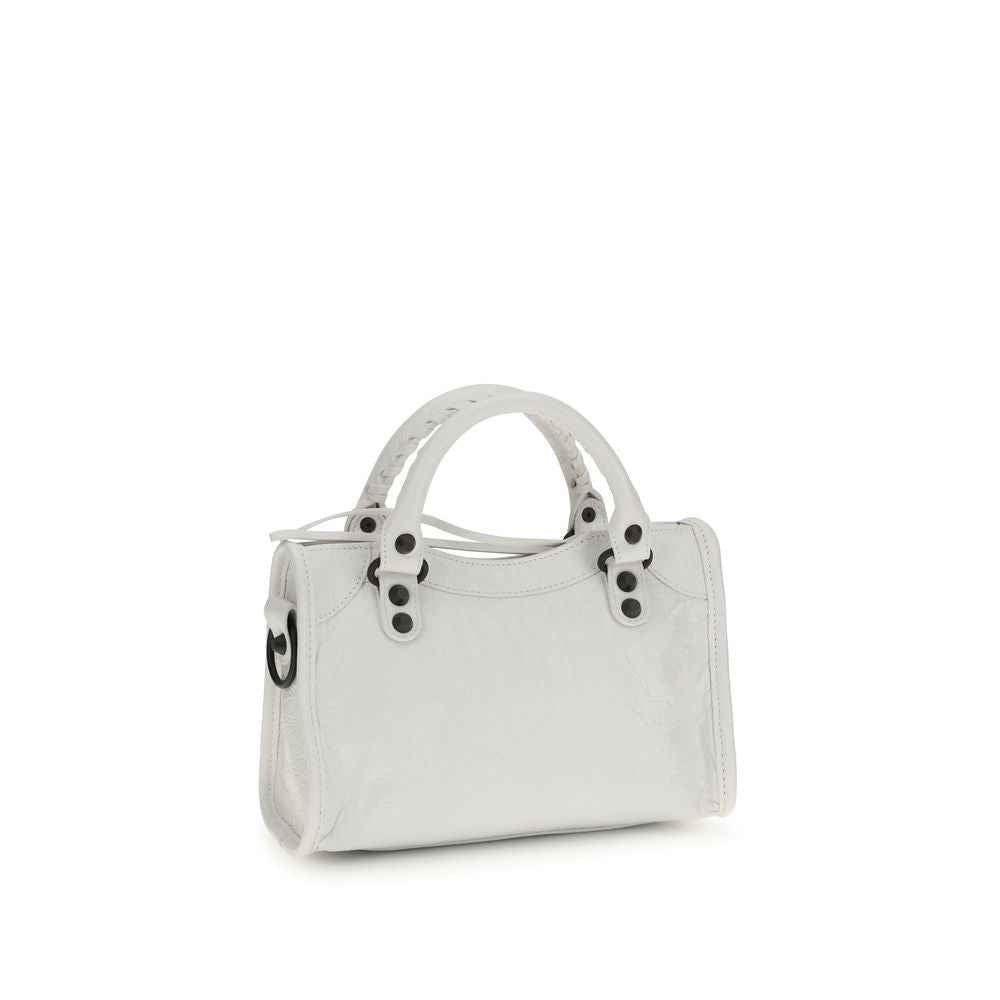 Balenciaga White Calf Leather Bos Taurus Handbag