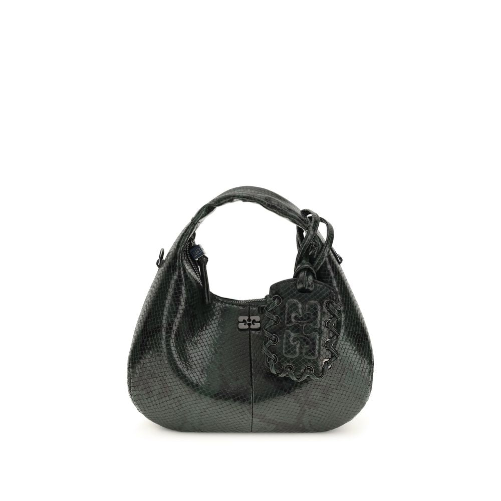 Ganni Black Mini Snake Handbag