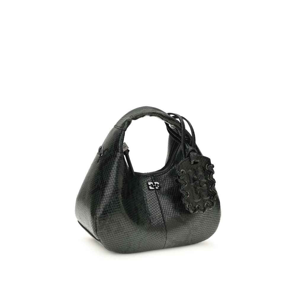 Ganni Black Recycled Polyester Shoulder Bag