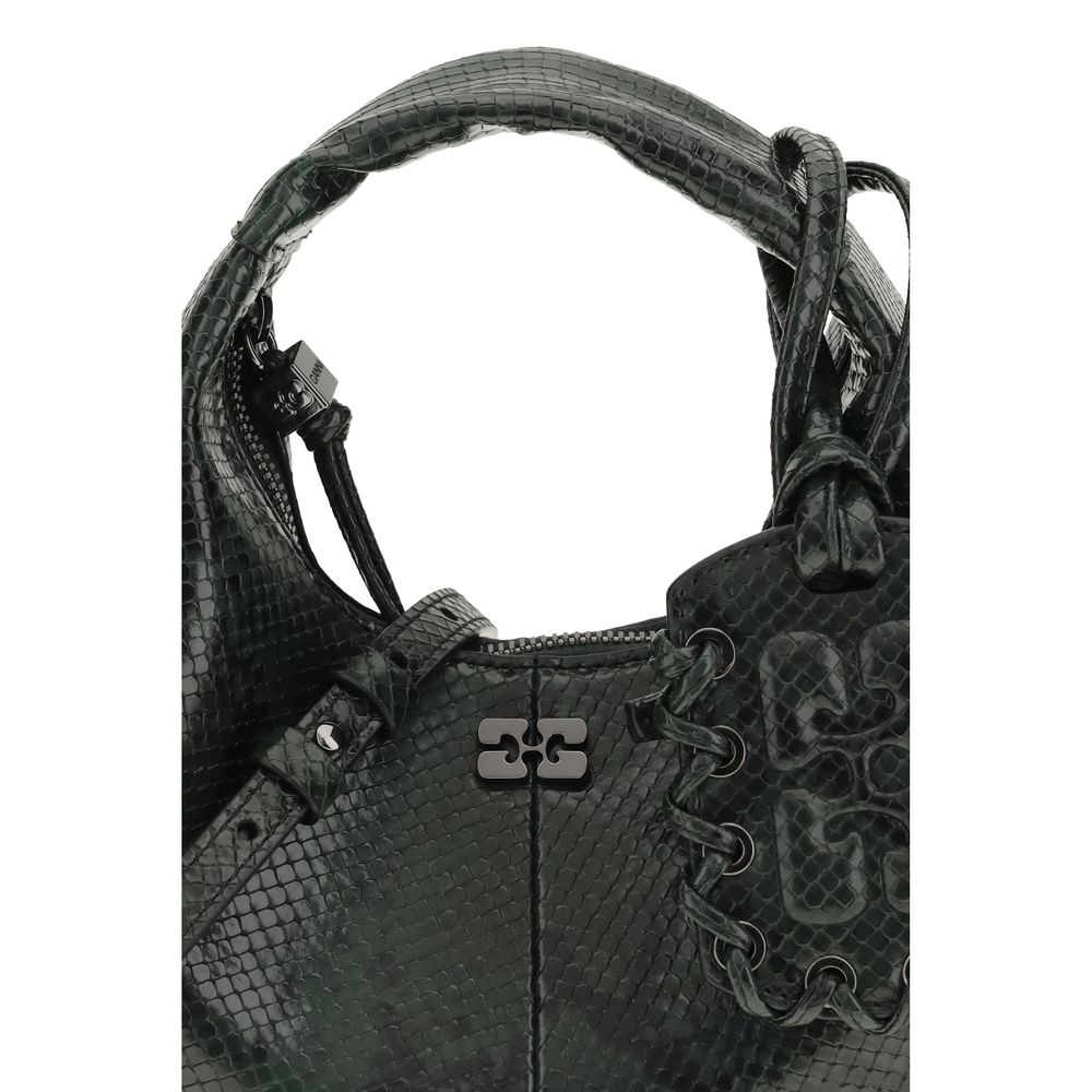 Ganni Black Mini Snake Handbag