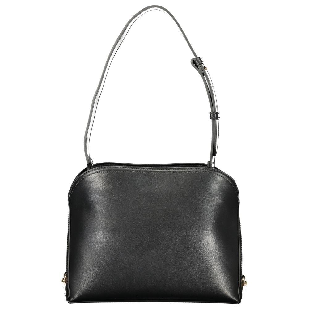 Twinset black polyurethane women's handbag shoulder bag front view