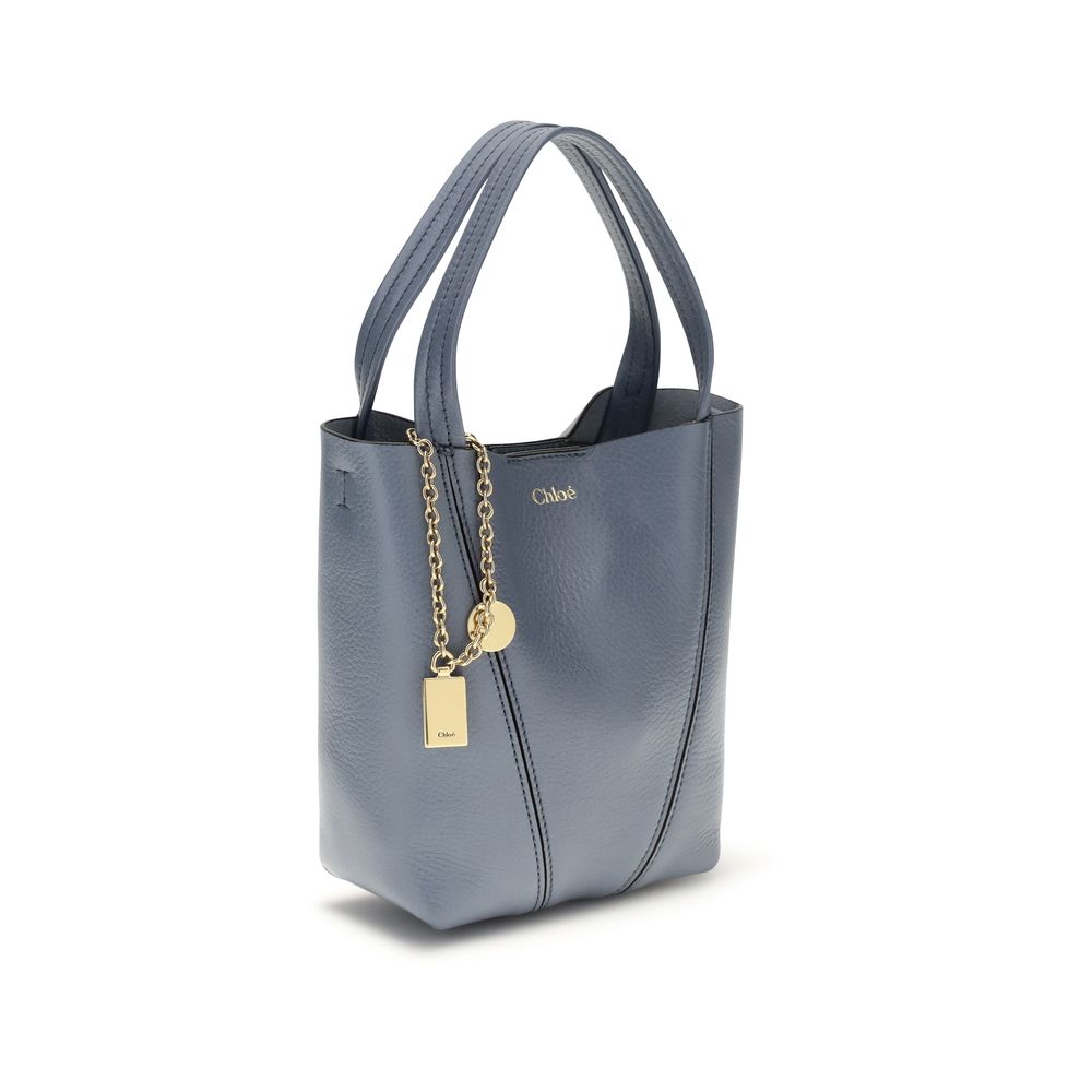 Chloé Bos Taurus blue calf leather shoulder bag, front view