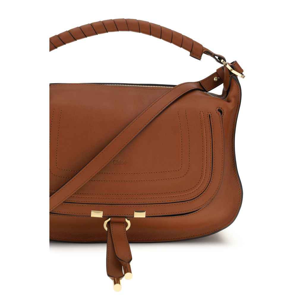 Chloé Bos Taurus calf leather brown shoulder bag, front view