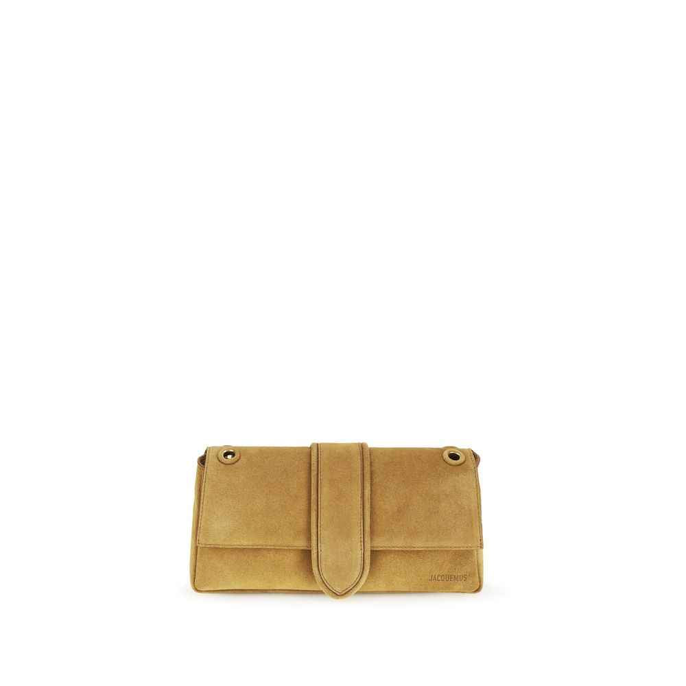 Jacquemus Le Bambino Chaîne suede tan shoulder bag front view