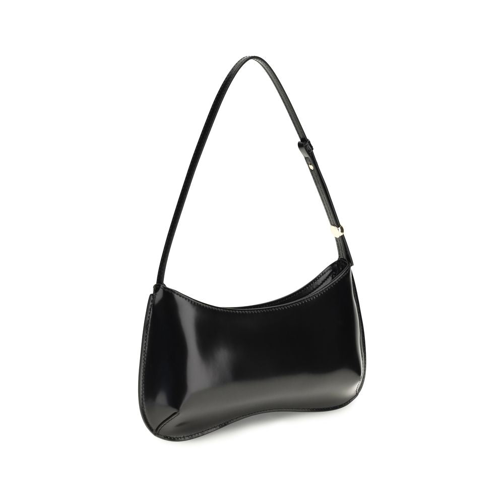 Jacquemus Bos Taurus shoulder bag, black calf leather, front view