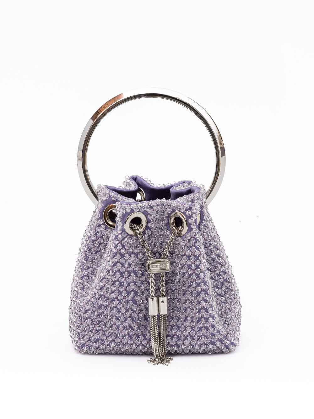 Jimmy Choo Purple Bon Bon Bucket Bag