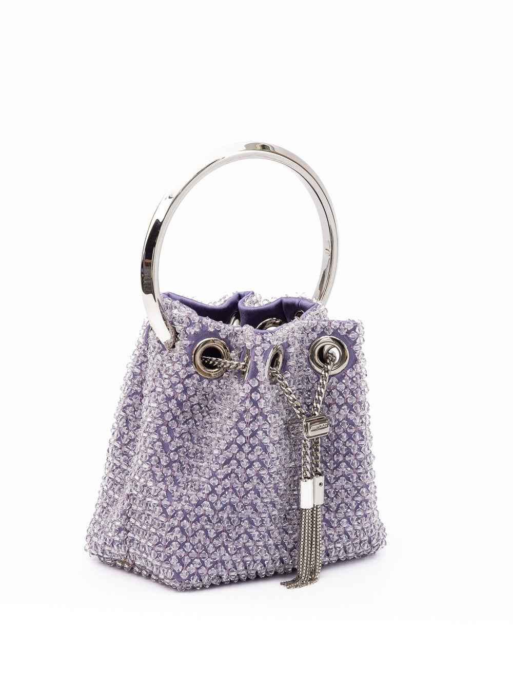 Jimmy Choo Purple Bon Bon Bucket Bag