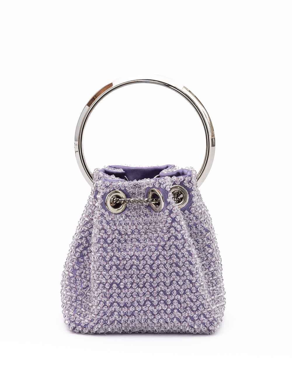 Jimmy Choo Purple Bon Bon Bucket Bag