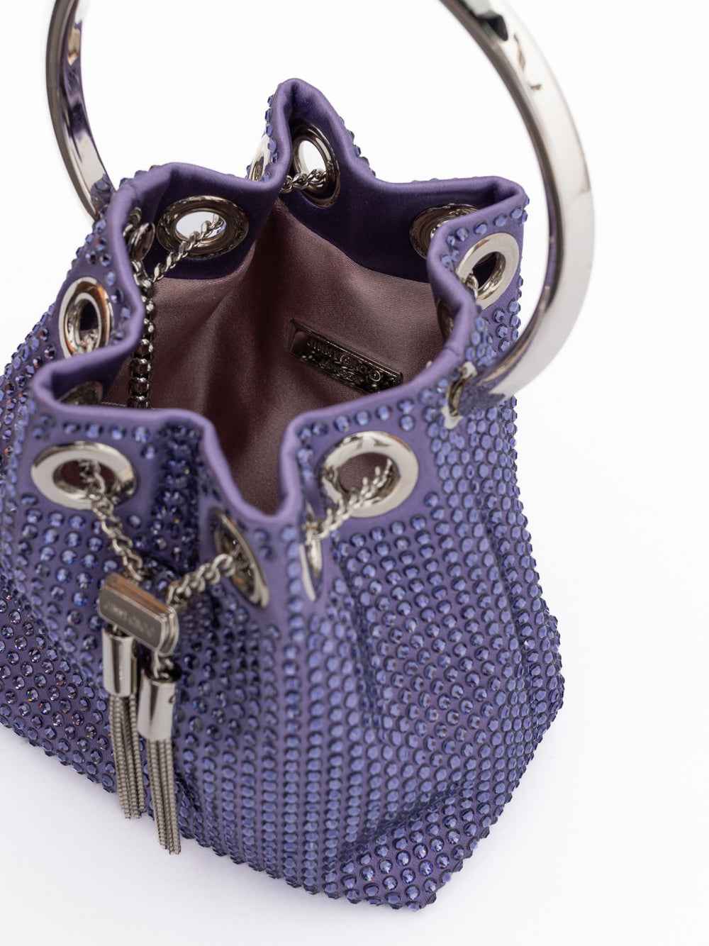 Jimmy Choo Purple Bon Bon Bucket Bag