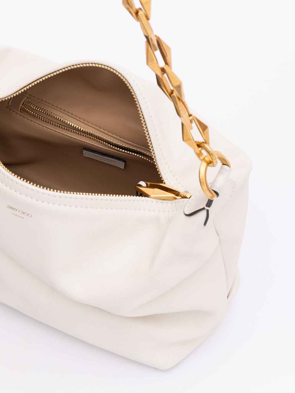 Jimmy Choo White Diamond Shoulder Bag