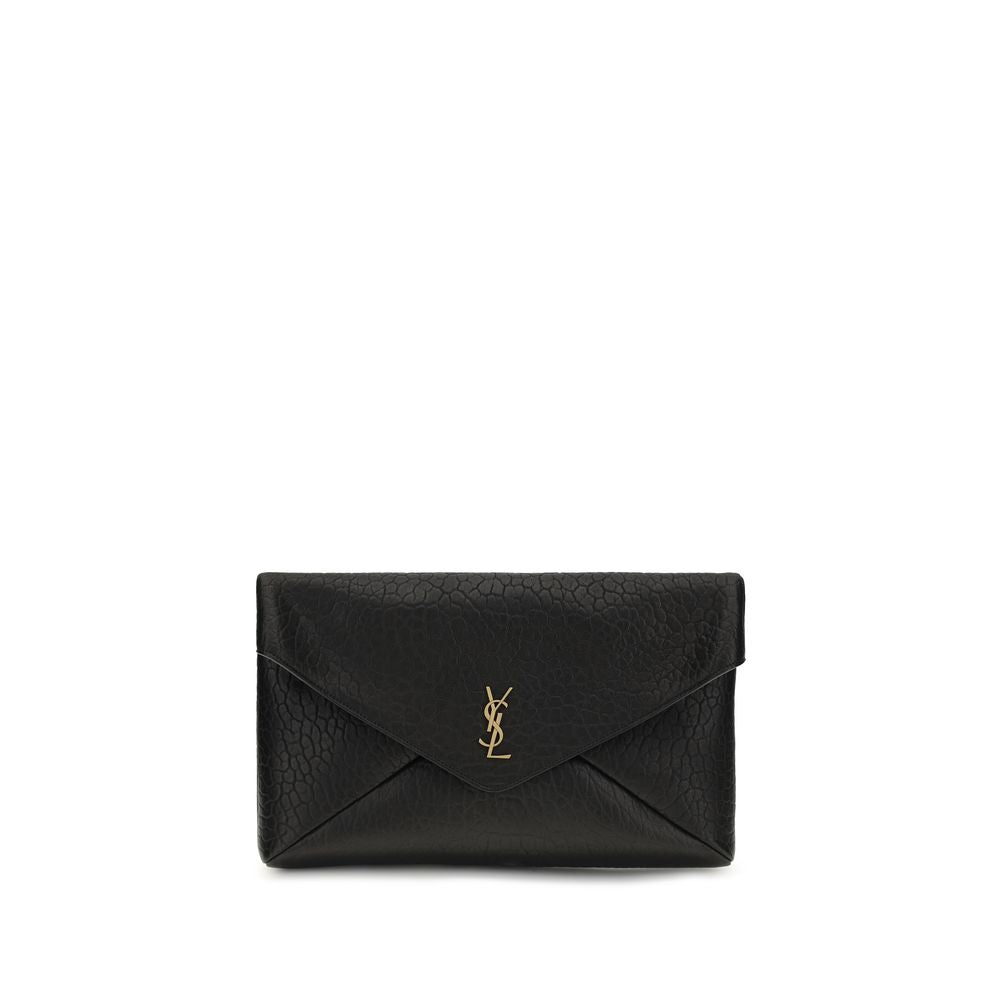 Saint Laurent Black The Cassandre Clutch Bag