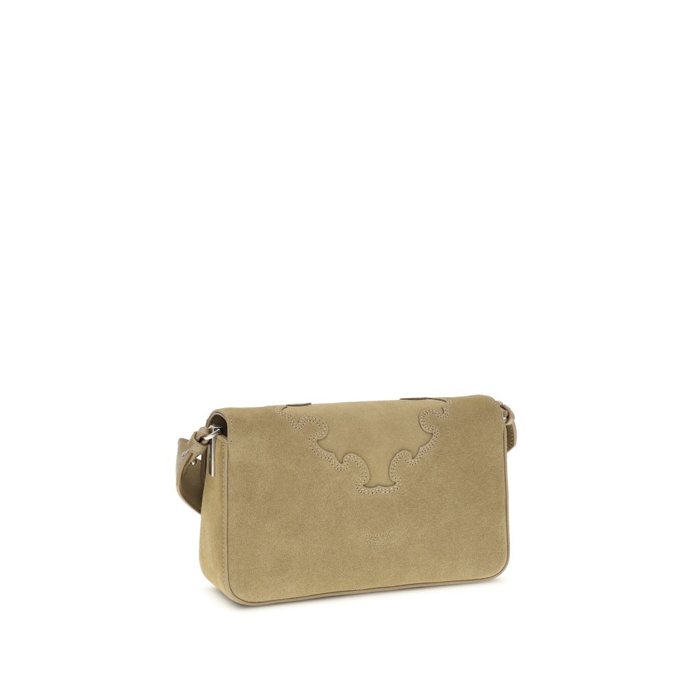 PINKO Beige the Love One Slouchy Mini Shoulder Bag