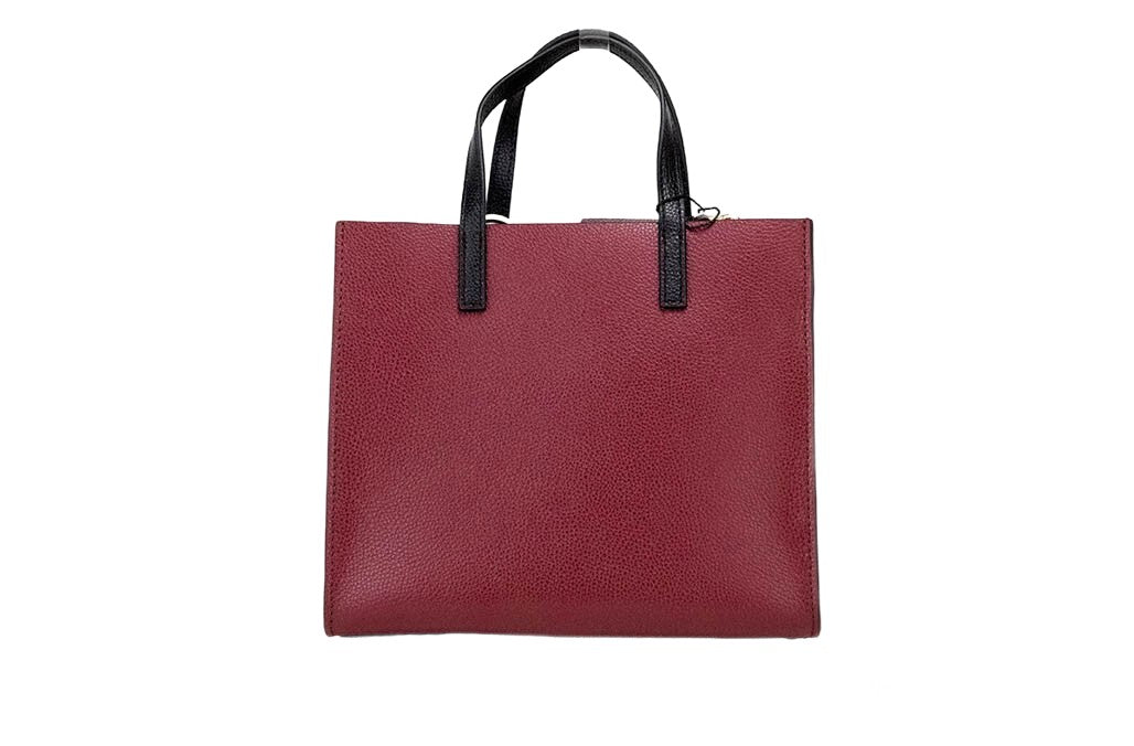 Marc Jacobs Grind Mini Pomegranate Colorblock Leather Tote Crossbody handbag, front view