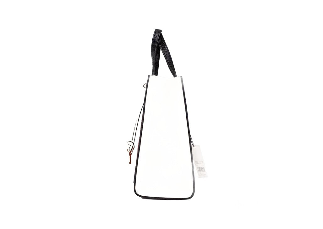 Marc Jacobs Grind Mini Pomegranate Colorblock Leather Tote Crossbody Handbag side view