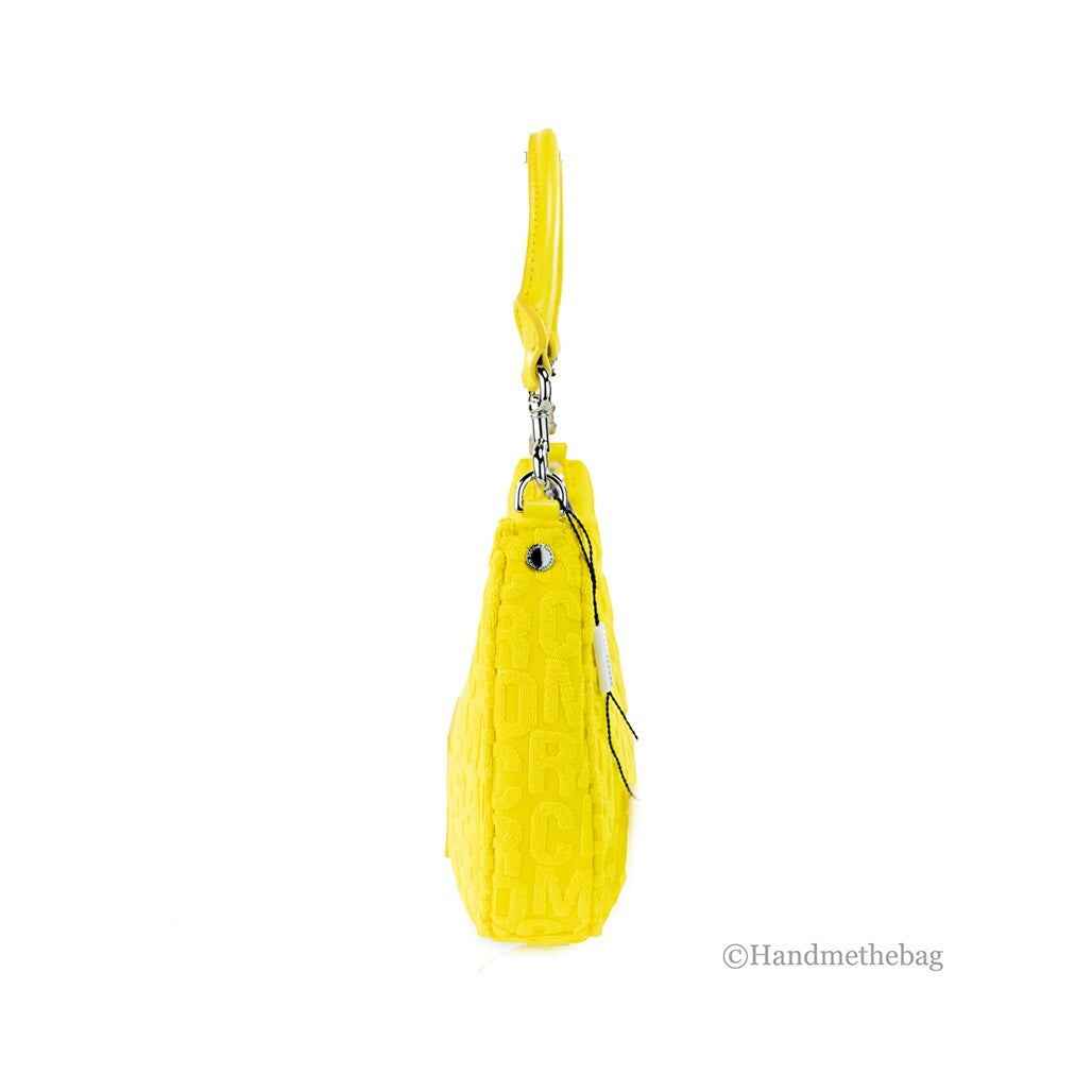 Marc Jacobs Monogram Terry Fabric Golden Kiwi Hobo Shoulder Bag side view