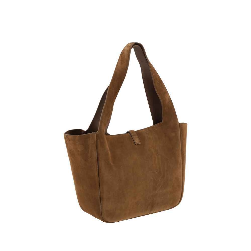 Saint Laurent Brown Le 5 à 7 Bea Tote Bag