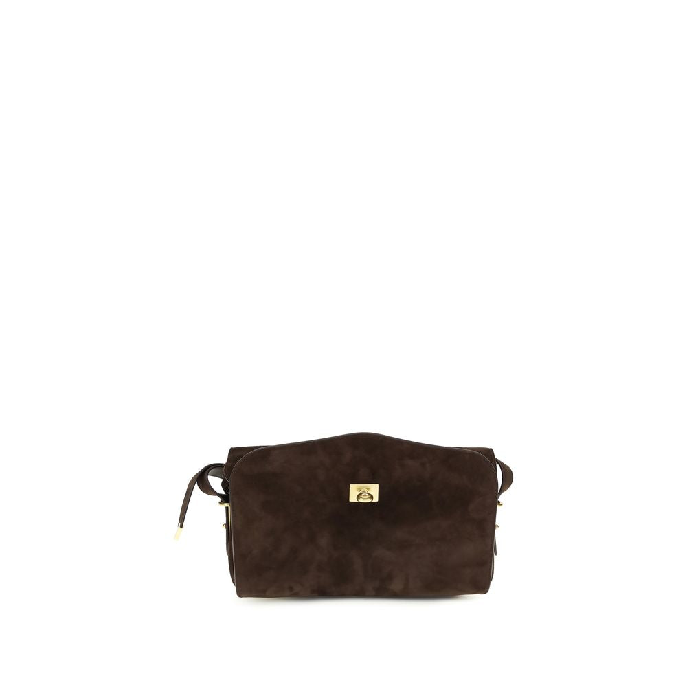 Balenciaga Brown Le 7 Medium Shoulder Bag