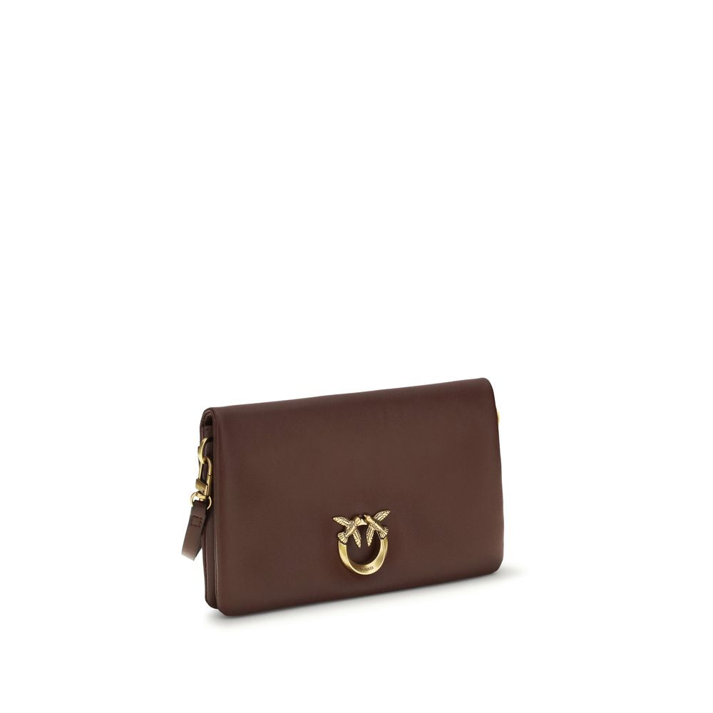 PINKO Purple Love Click Soft Horizontal Shoulder Bag