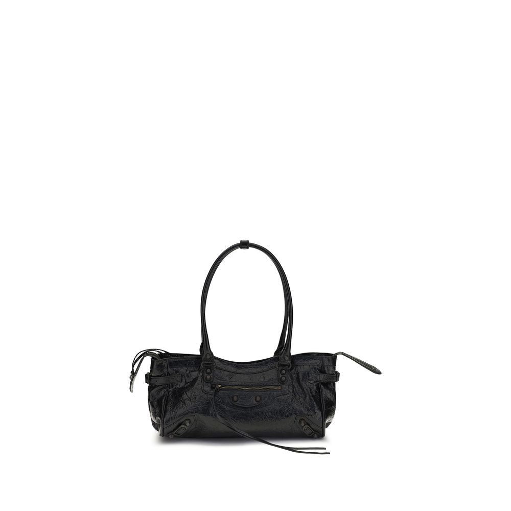 Balenciaga Black Le City East-West Shoulder Bag