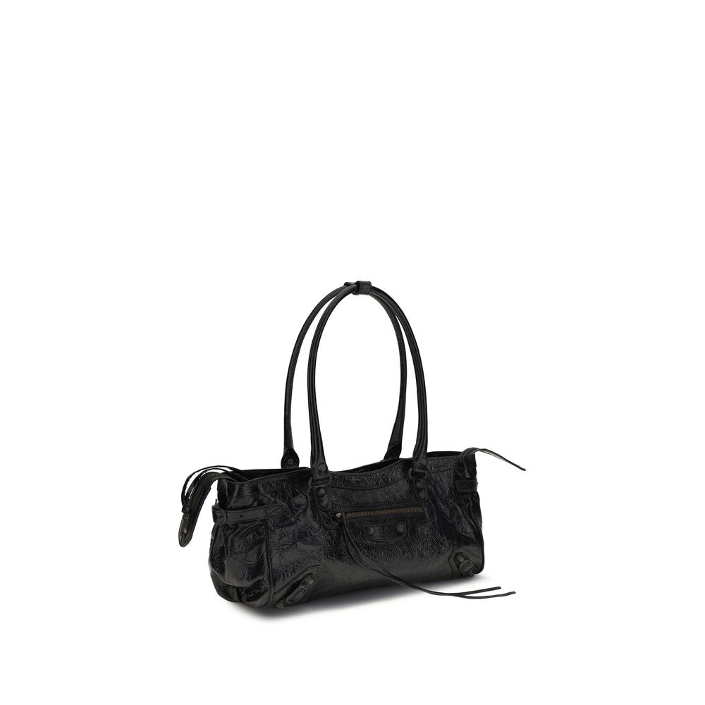 Balenciaga Black Le City East-West Shoulder Bag