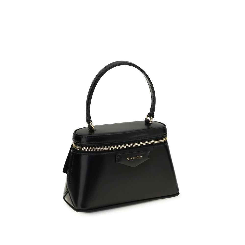 Givenchy Bos Taurus calf leather black handbag with top handle front view