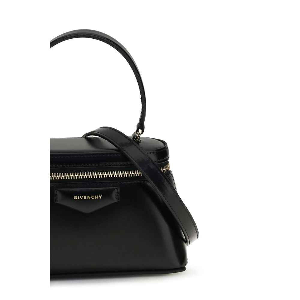 Givenchy Bos Taurus handbag, black calf leather, top-handle bag with shoulder strap, logo detail