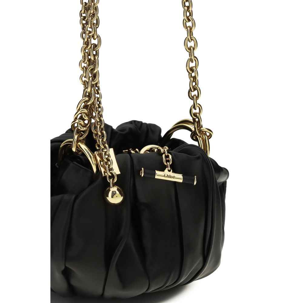 Chloé Ovis Aries Aries shoulder bag, black lambskin, chain strap, front view