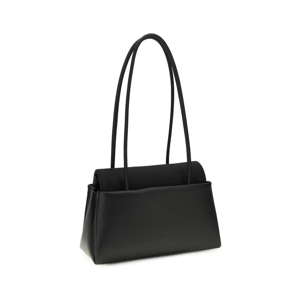 Prada Bos Taurus handbag, black calf leather, front view