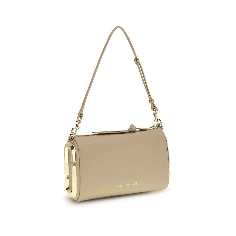 Marc Jacobs Bos Taurus beige calf leather gold-tone hardware shoulder bag, three-quarter front view