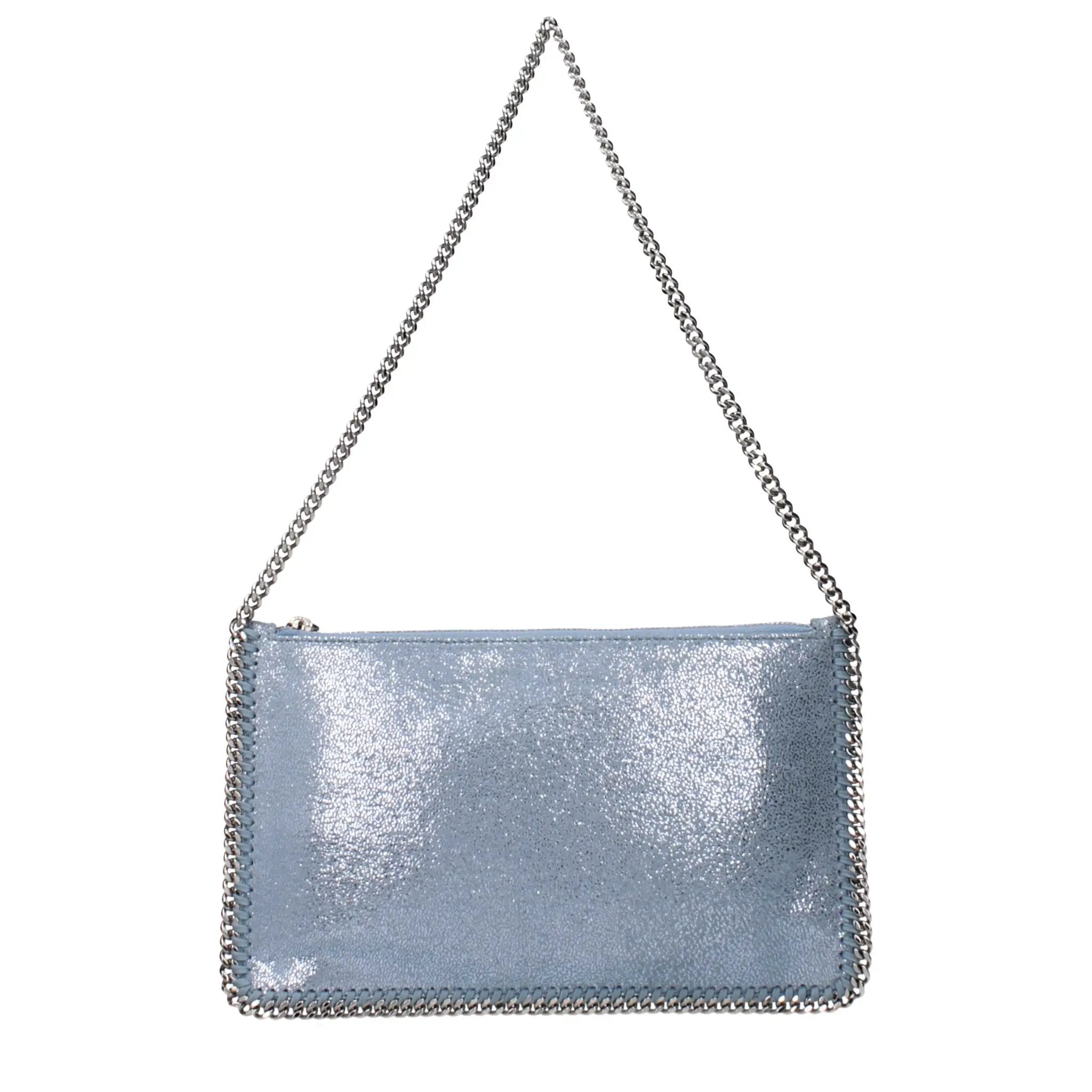 Stella McCartney Light Blue Leather Shoulder Bag front view