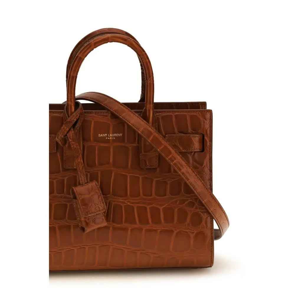 Saint Laurent Brown The Sac de Jour Handbag