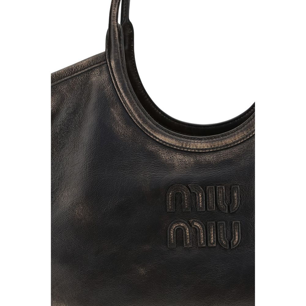 Miu Miu Brown Ivy leather Tote Bag
