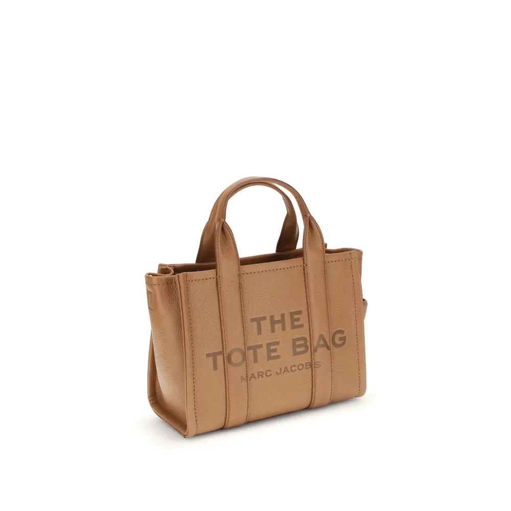 Marc Jacobs The Tote Bag brown pebbled leather small tote front view