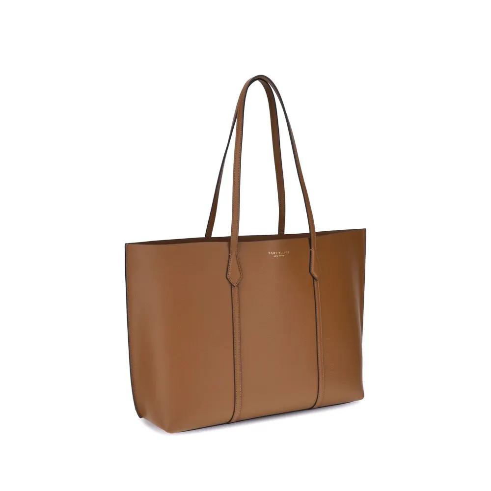 Tory Burch Perry Tote Bag tan leather, front view