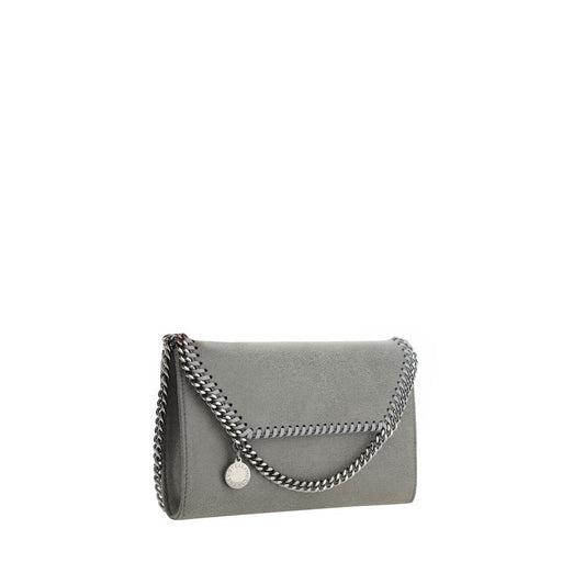 Stella McCartney Falabella Mini Bolso de Hombro Gris Poliéster Piel Sintética