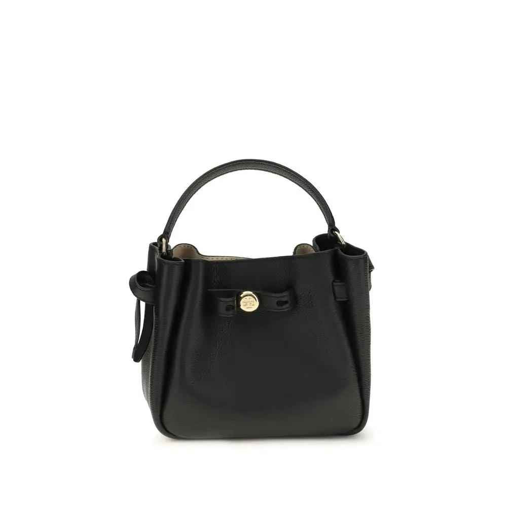 Tory Burch Black Calf Leather Bos Taurus Shoulder Bag